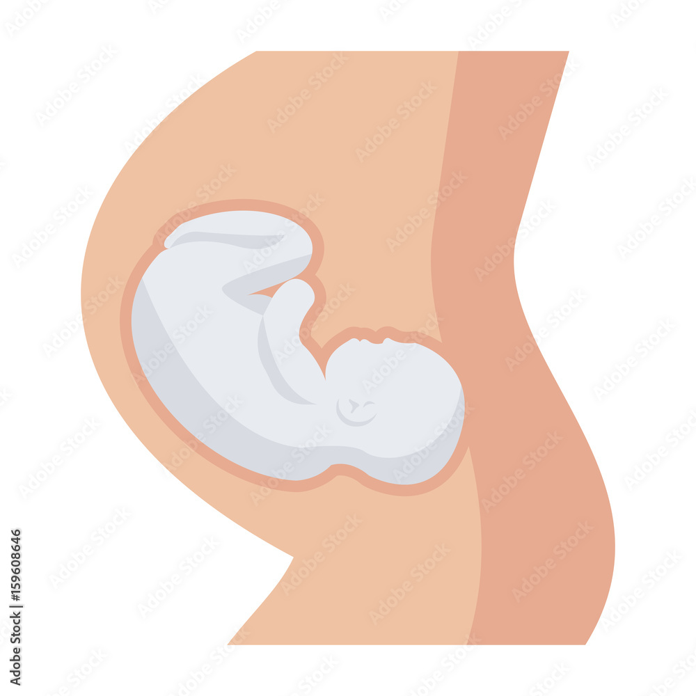 Obstetrics concept with pregnant woman, vector illustration in flat style Obstetrics concept with pregnant woman, vector illustration in flat style