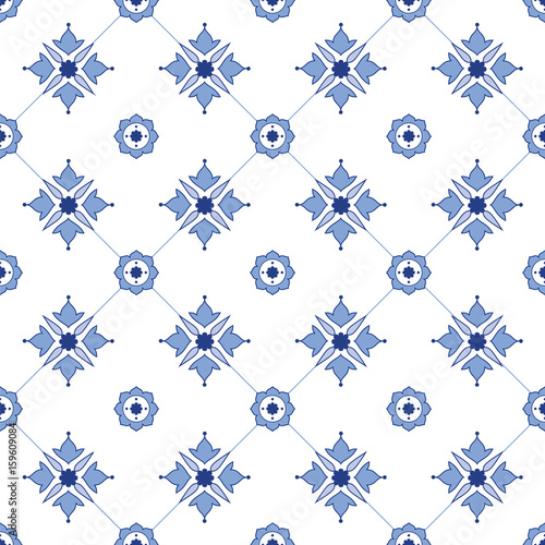 Seamless vector delftware pattern