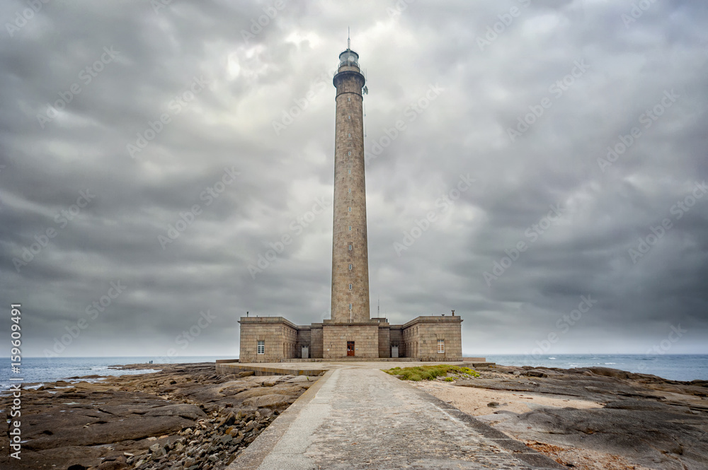 Fototapeta premium Lighthouse in Normandy - Phare de Gatteville, Barfleur, Basse Normandy, France