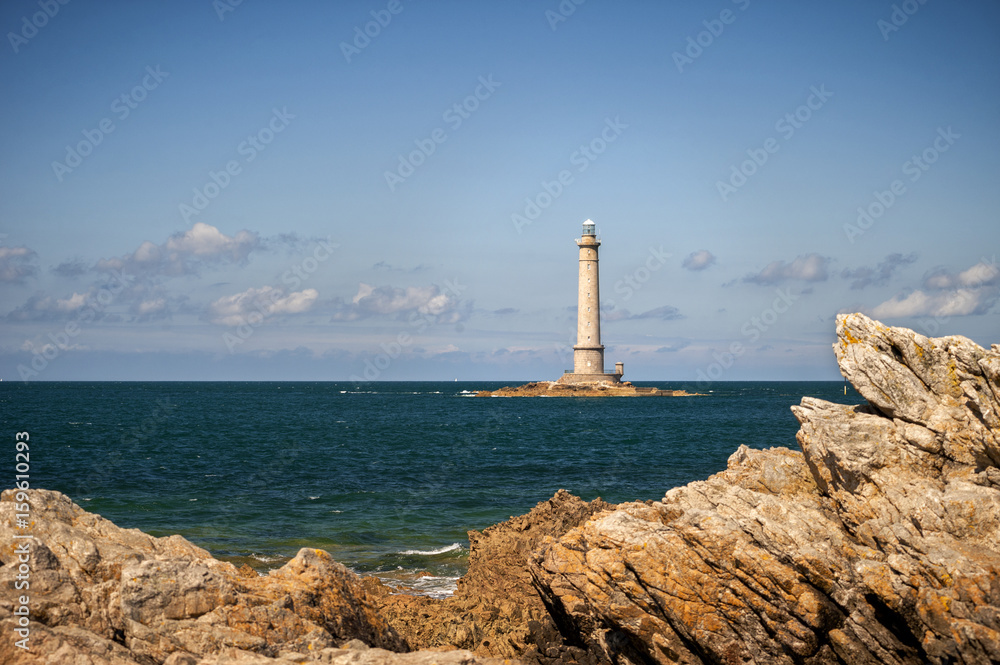 Lighthouse (Phare de Goury) on the Cap de La Hague, Auderville, Basse Normandy, France