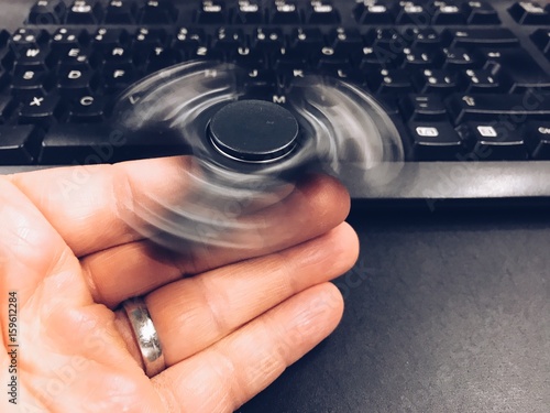 Fidget spinning at the office