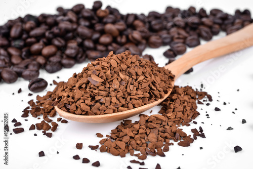 ground coffee  isolated on white background