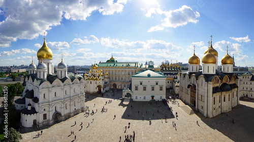 Cathedral Square or Sobornaya Square in Moscow Kremlin, Russia photo