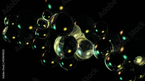Bubbles Soap bubbles on a black background