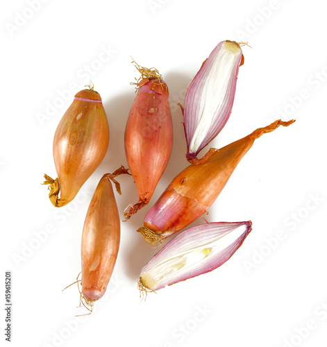 Quadro em tela shallot onions isolated on white background