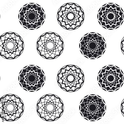 concept line diamond shape polka dot vector seamless pattern. luxury style repeatable motif for surface design in print and web project
