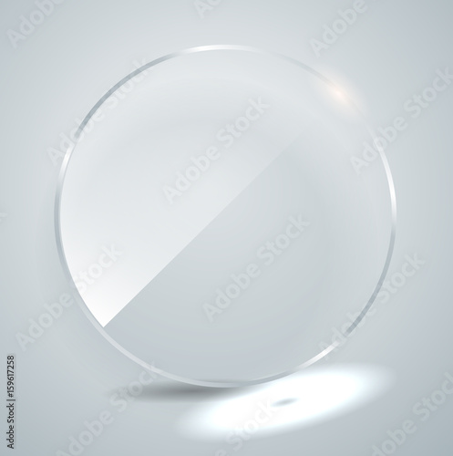 Glass plate. Vector illustration.
