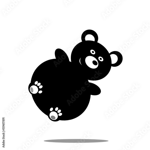 Schwebender dicker Bär