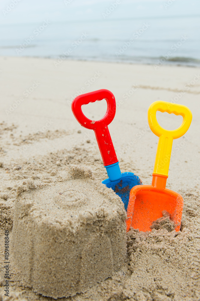 Sand castle for summertime theme Sand castle for summertime theme