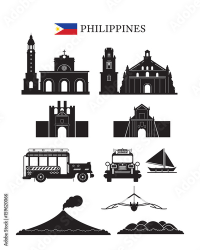 Philippines Landmarks Architecture Building Object Set