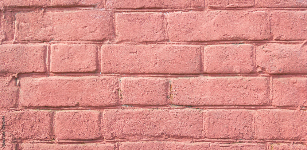 Fototapeta premium Old brick wall of pink color