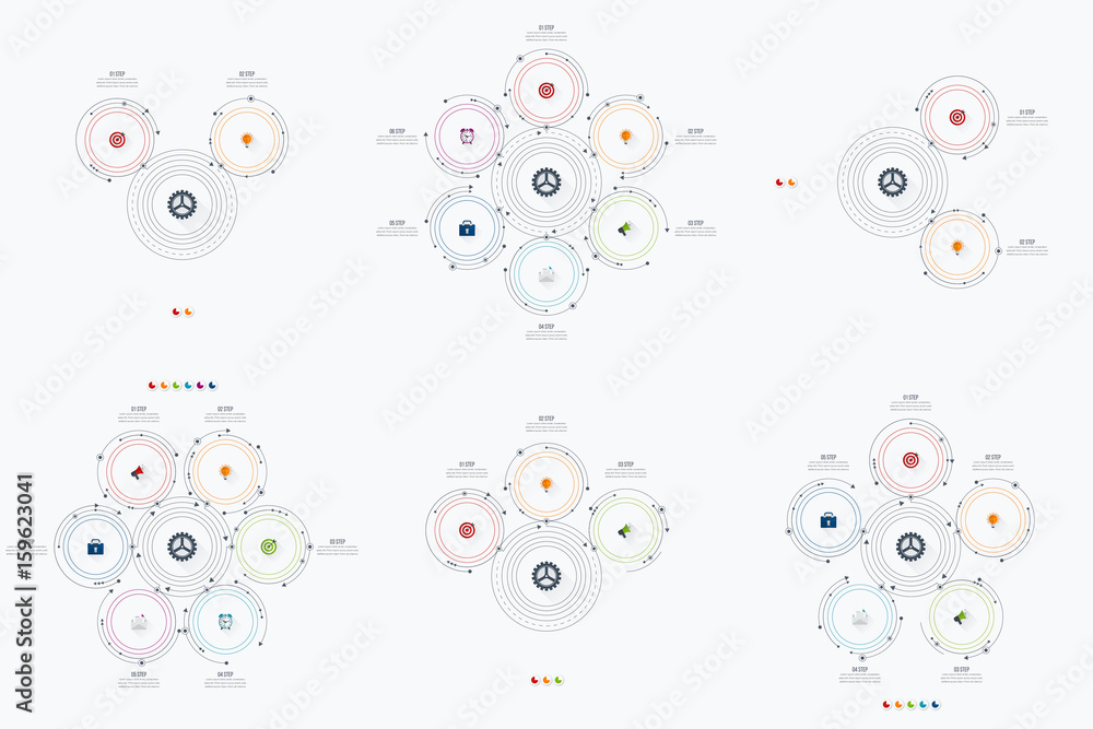 Set with infographics Set with infographics