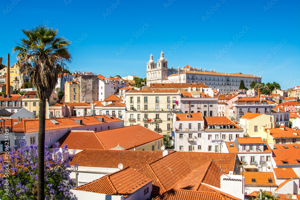 view of Lisbon Portugal. view of Lisbon Portugal.