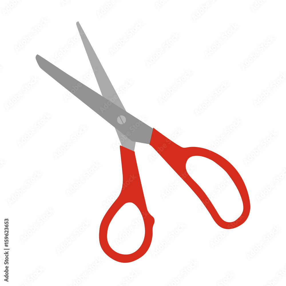 Scissors open flat vector illustration Scissors open flat vector illustration