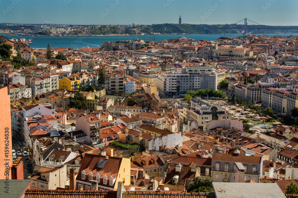 view of Lisbon Portugal.