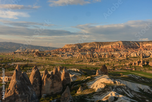 Valley with fairy chimneys in Cappadocia