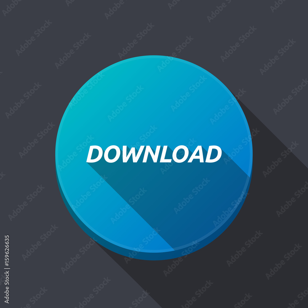 Long shadow round buttonwith the text DOWNLOAD Long shadow round buttonwith the text DOWNLOAD