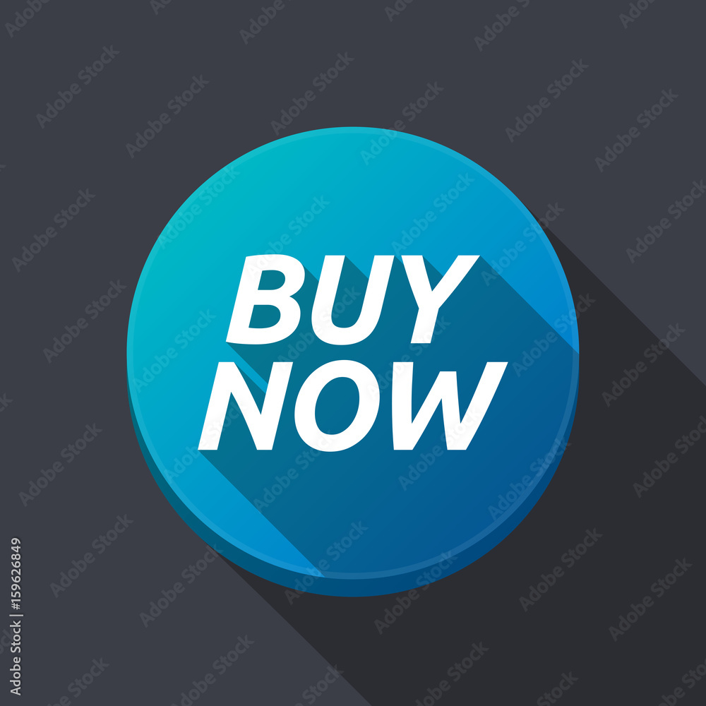 Long shadow round buttonwith the text BUY NOW Long shadow round buttonwith the text BUY NOW