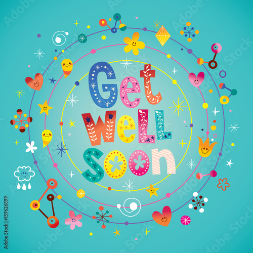 Get well soon greeting card