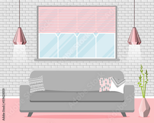 Vector illustration with living room