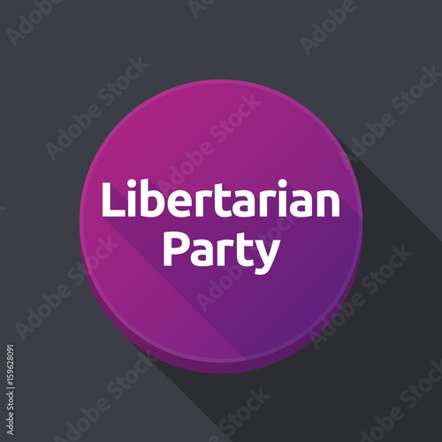 Long shadow button with the text Libertarian Party