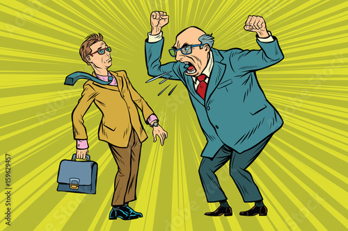 Boss scolds businessman