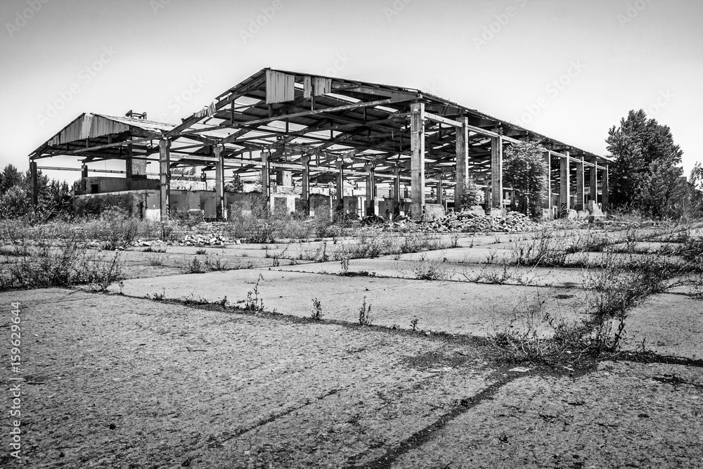 Abandoned dilapidated industrial building Abandoned dilapidated industrial building