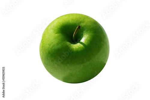Zielone soczyste jabłko z góry