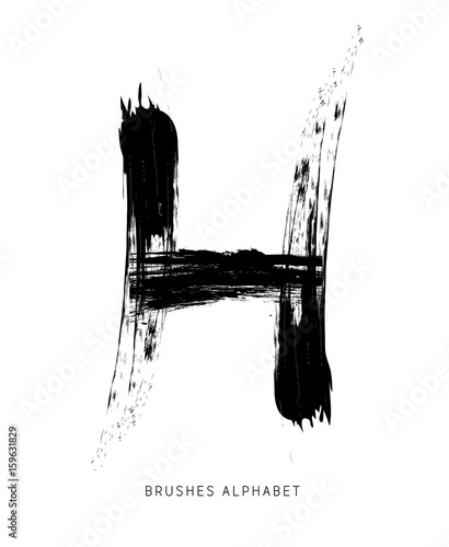 Alfabeto spennellato lettera H