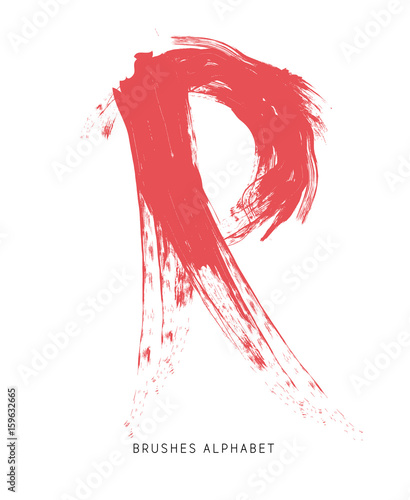 Alfabeto spennellato lettera R