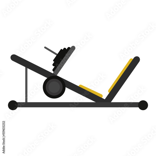 leg press fitness related icon image vector illustration design 
