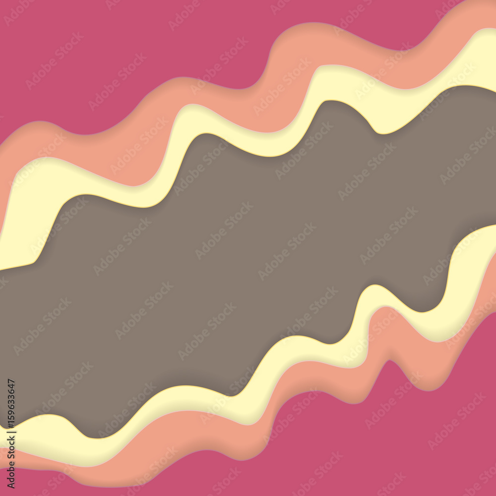Abstract Colored Wave Background in Ice Cream Colours. Vector I Abstract Colored Wave Background in Ice Cream Colours. Vector I