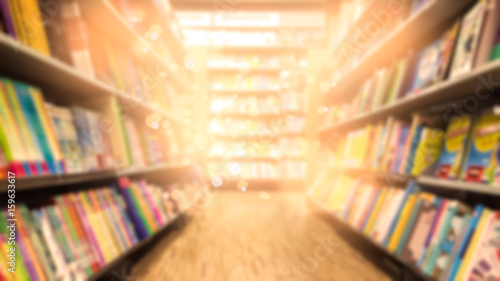 фотографія Abstract blurred bookstore background