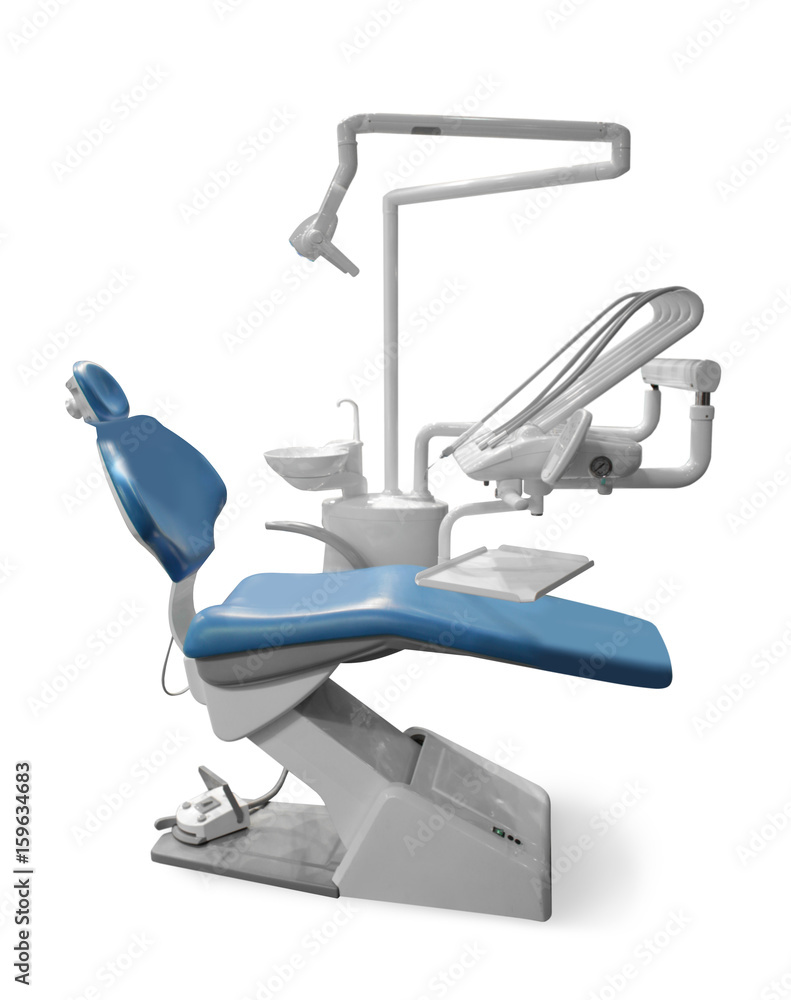 Modern dental chair on white background Modern dental chair on white background