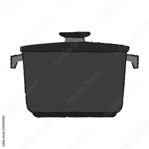 closed pot with handles icon image vector illustration design 