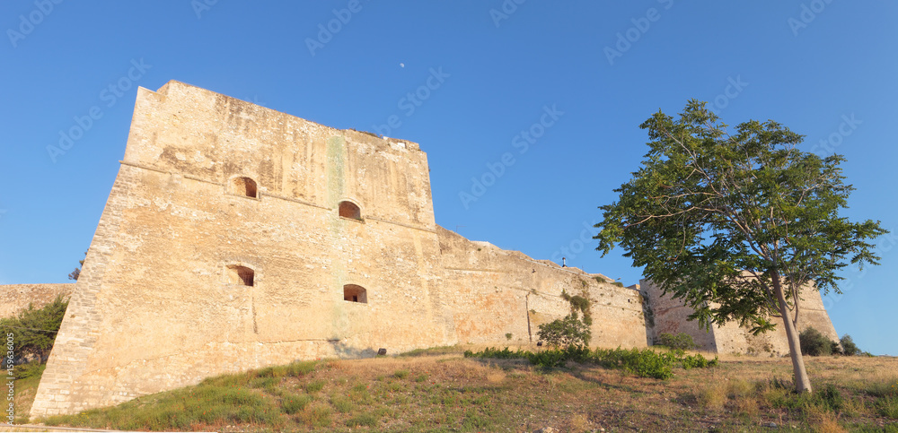 Panoramic view of the Castle of Vieste, Apulia, Italy