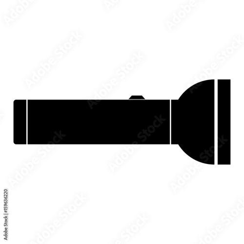 Flashlight the black color icon .