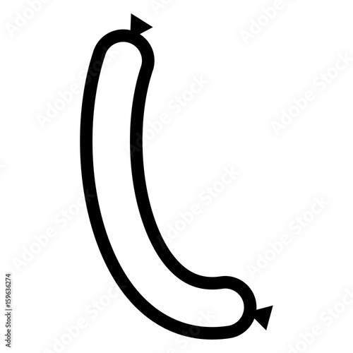 Sausage the black color icon .