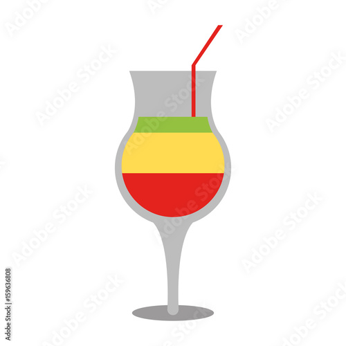 Refreshing liquor cocktail illustration icon vector graphic design