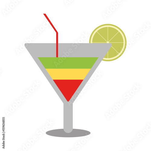Refreshing liquor cocktail illustration icon vector graphic design