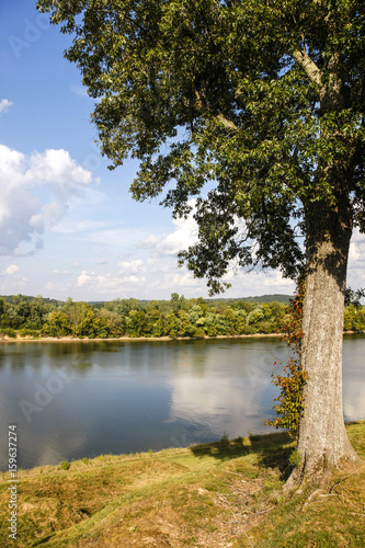 View of the historic Cumberland Riverat Fort Donelson near Dover in Tennessee photo