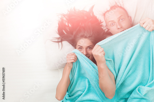 Smiling face. Happy day. Good morning couple. Breakfast. Lifestyle. Funny photo.