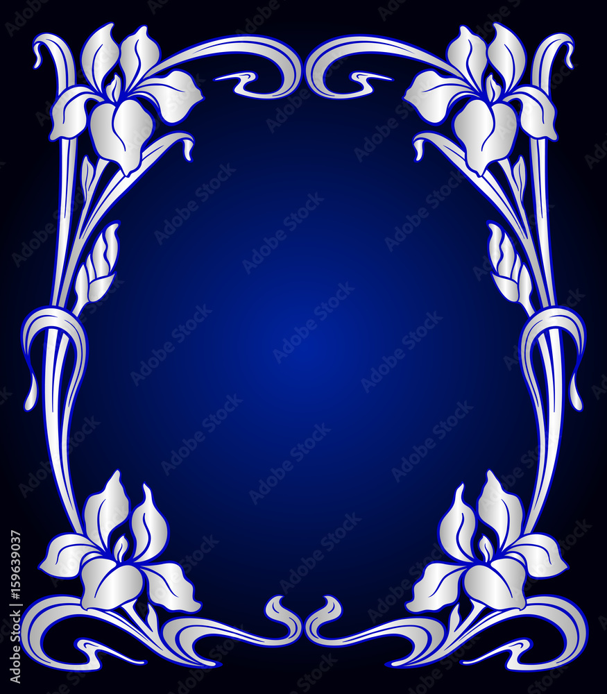 Vector art deco frame. Stock Vector | Adobe Stock