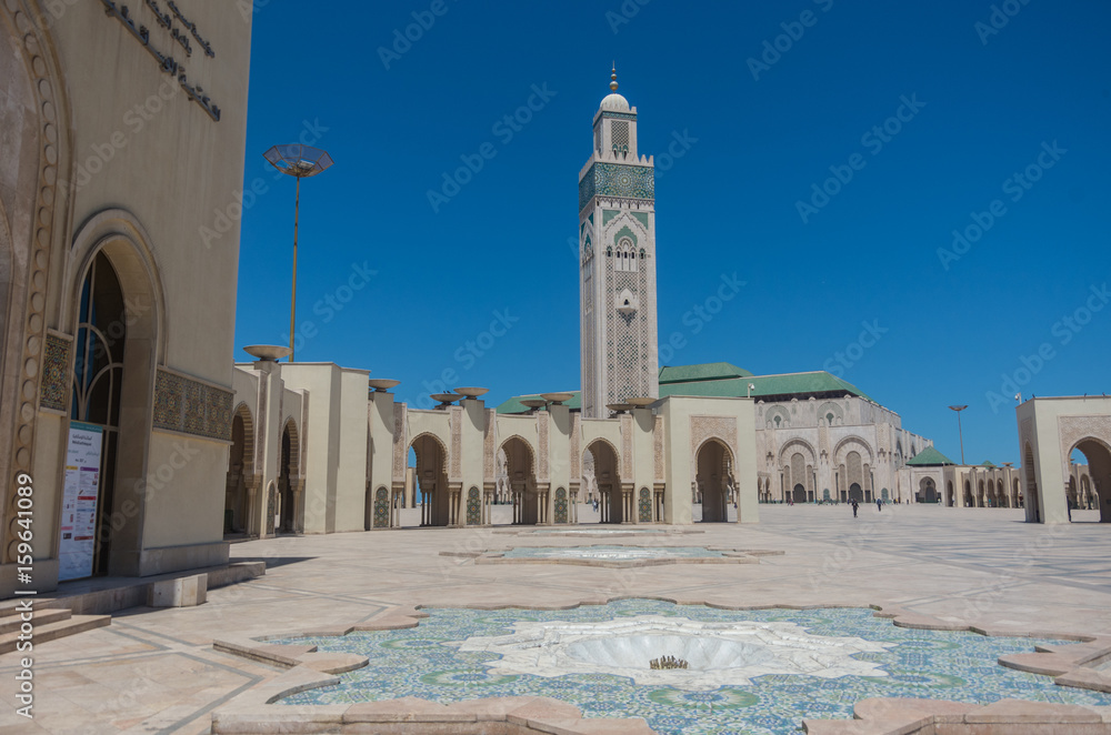 Minaret of Hassan II Mosque in Casablanca.