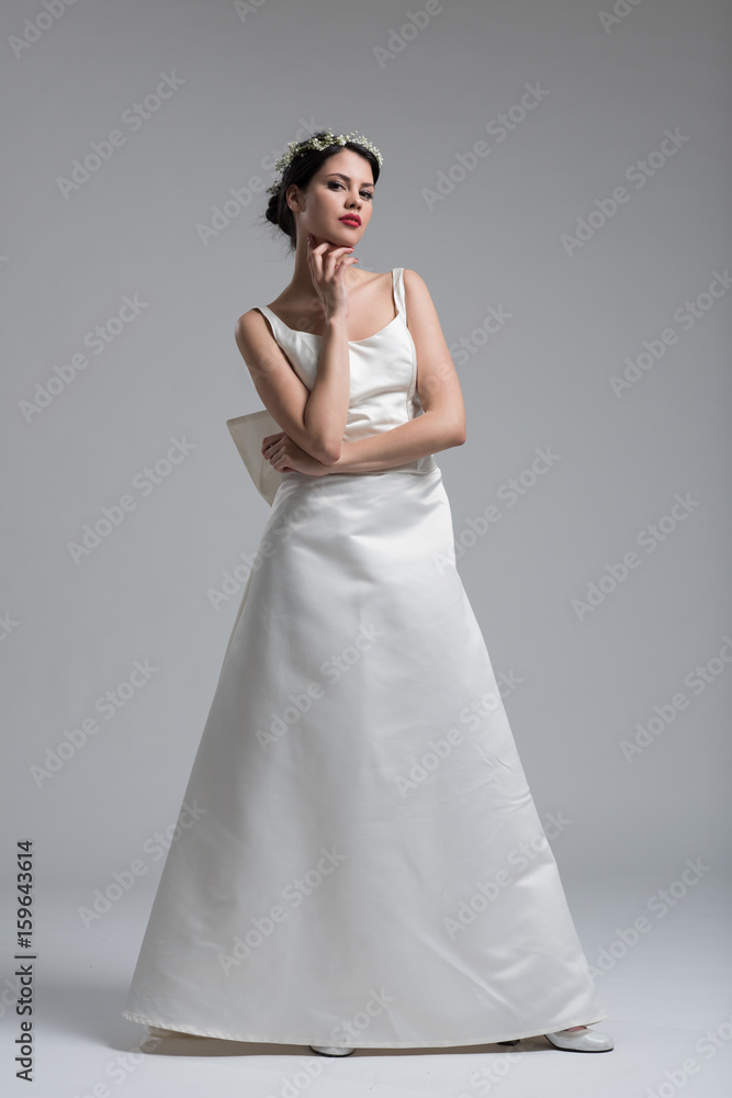 Portrait of beautiful young women in wedding dress Portrait of beautiful young women in wedding dress