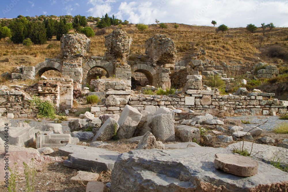 Ancient ruins of public bath, Ephesus, Turkey circa 1200 - 200 B.C