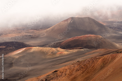 View into crater at summit of Haleakala volcano on Maui