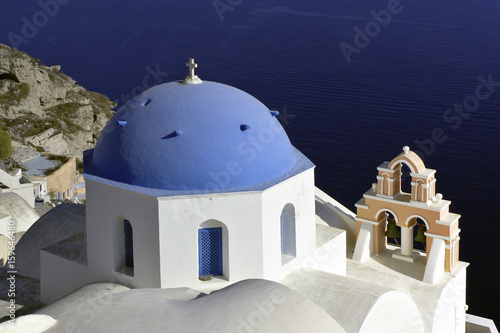 A private chapel in the village of Oia, on the island of Santorini, Greece