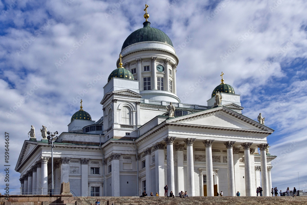  Lutheran Cathedral, the Finnish Evangelical Lutheran cathedral, in Senate Square, Helsinki, Finland 