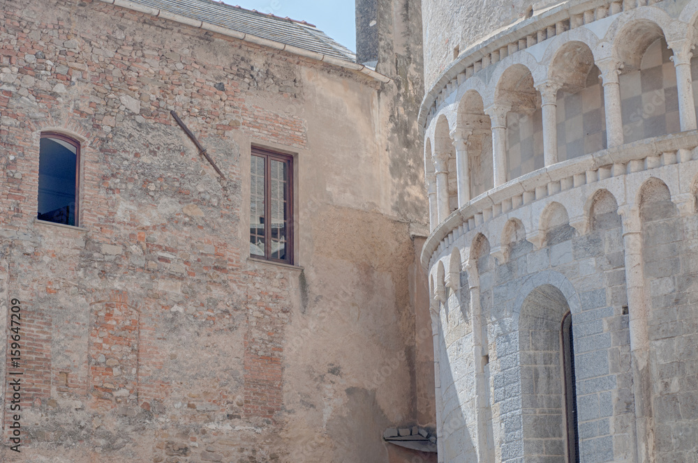 beautiful historic details of Albenza, Italy